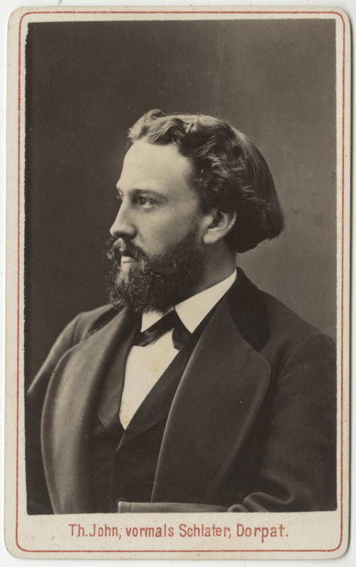 Korporatsioon "Estonia" liige Willibald von Güldenstubbe, portreefoto