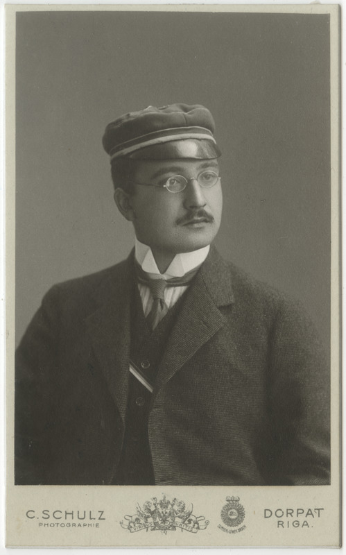 Korporatsioon "Estonia" liige Alexander Winkler, portreefoto