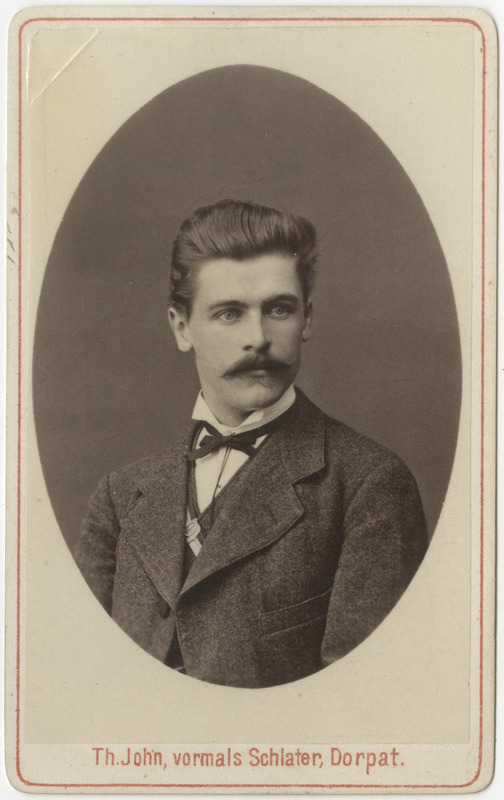 Korporatsioon "Estonia" liige Julius Serck, portreefoto