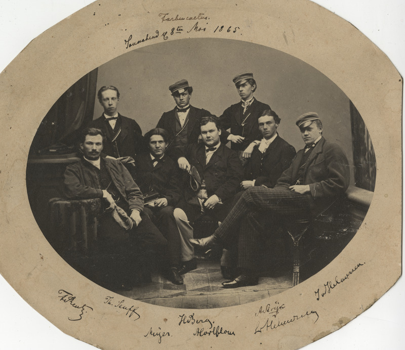 Korporatsiooni "Livonia" 1865. a I semestri värvicoetus, grupifoto