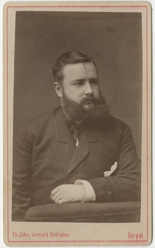 Korporatsiooni "Livonia" liige Albert von Wolffeldt, portreefoto