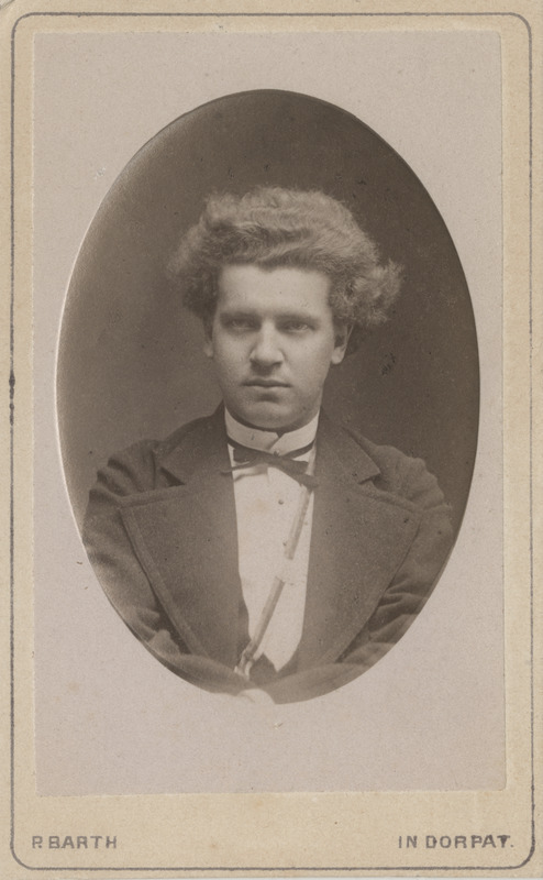 Korporatsiooni "Livonia" liige Gustav Elster, portreefoto