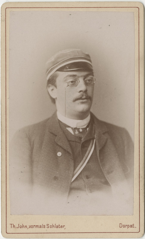 Korporatsiooni "Livonia" liige Wilhelm von Dehn, portreefoto