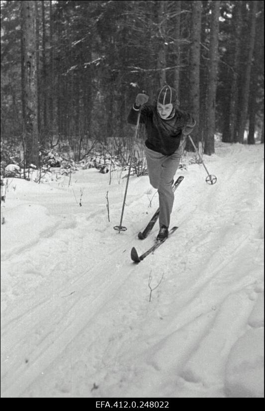 NSV Liidu suusatamise meistrivõistluste ajal Otepääl.