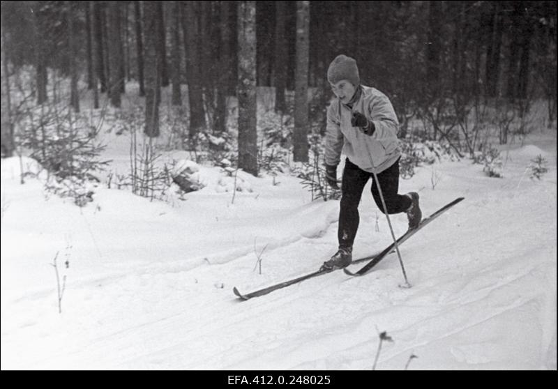 NSV Liidu suusatamise meistrivõistluste ajal Otepääl.