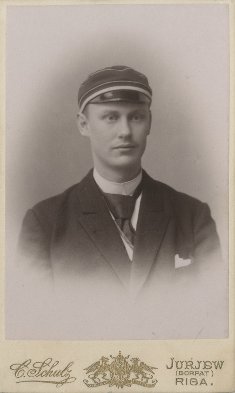 Korporatsioon "Estonia" liige parun Woldemar Schilling, portreefoto