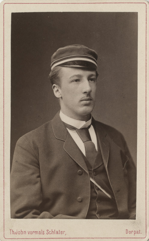 Korporatsioon "Estonia" liige parun Eduard Dellingshausen, portreefoto