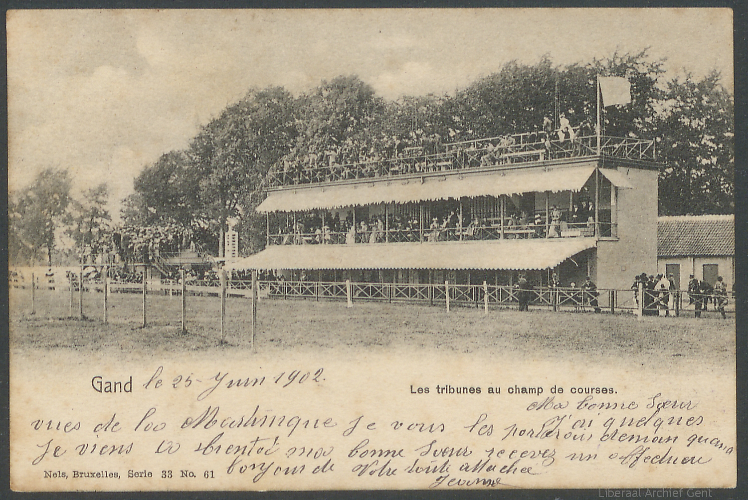 Paardenrace, 1902 (29468749175) - Beelden uit de tentoonstelling Archief Sportief!, in het Liberaal Archief van 16 september 2016 t/m 13 januari 2017. Meer informatie: http://www.liberaalarchief.be
Images from the exhibition Archief Sportief! in the Liberaal Archief in Ghent, September 16, 2016 through January 13, 2017