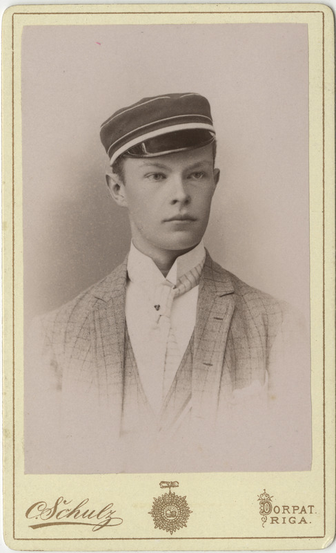Korporatsiooni "Livonia" liige Karl von Derfelden, portreefoto