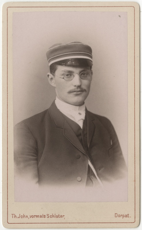 Korporatsioon "Estonia" liige Woldemar Lange, portreefoto