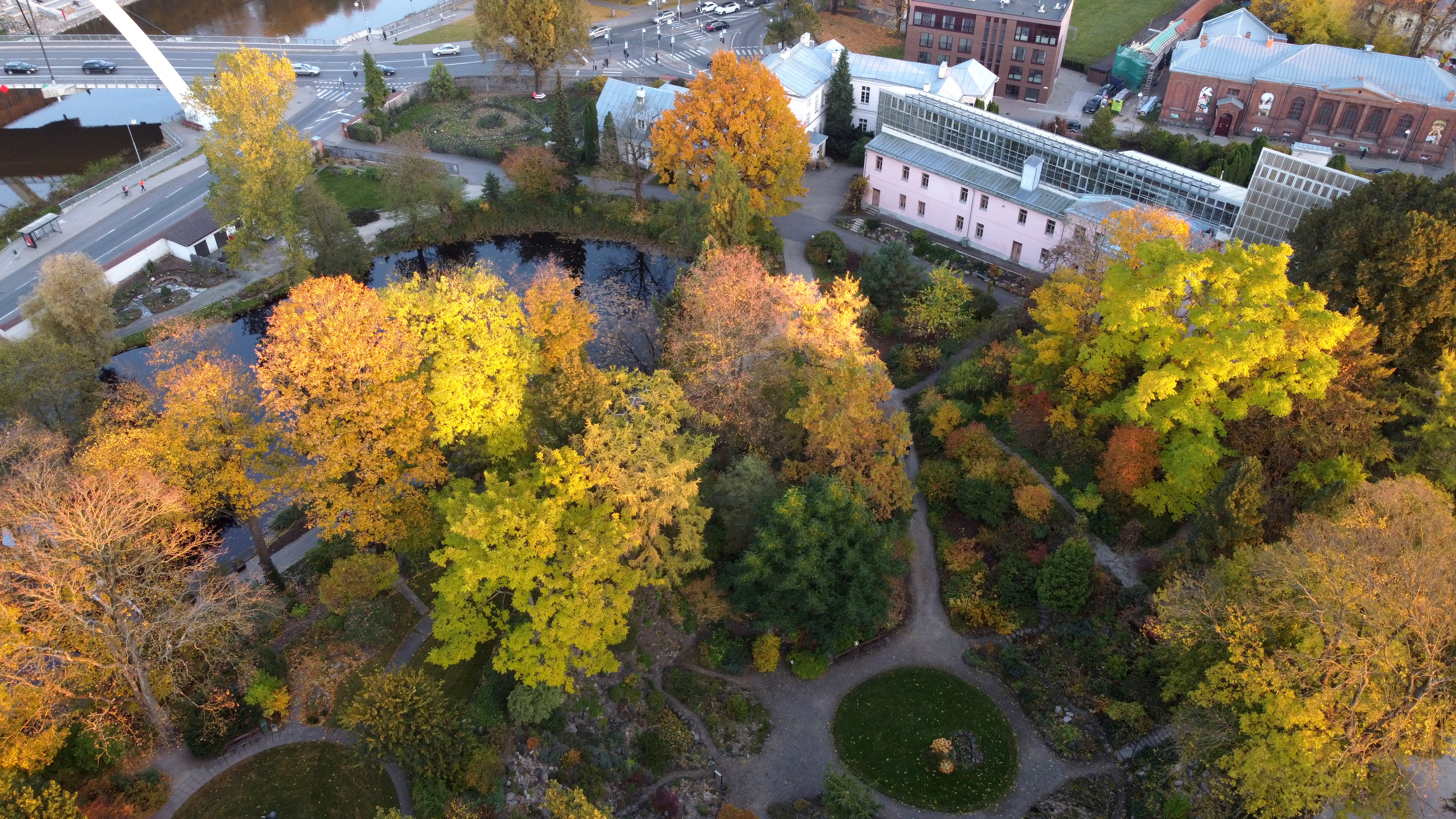 Aerial view of Tartu University Botanical Garden (0813)