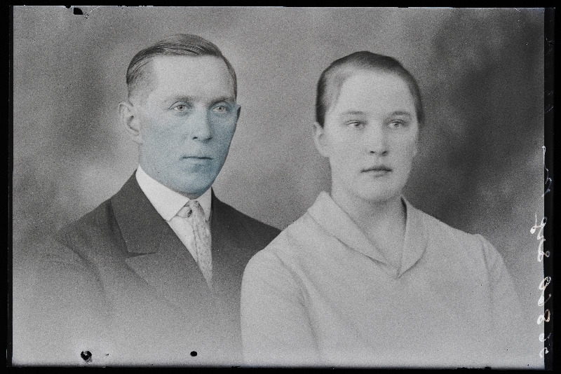 Martin Erg naisega, (Abja vald, Suusi talu).
