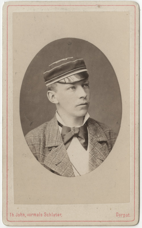 Korporatsioon "Estonia" liige parun Ernst Ungern-Sternberg, portreefoto