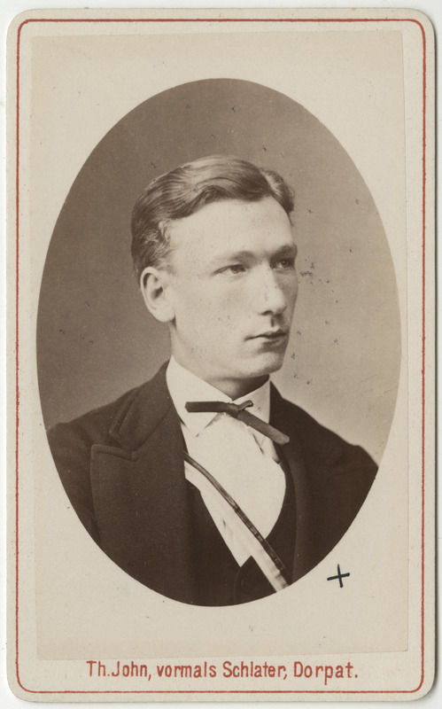 Korporatsioon "Estonia" liige Karl Leidig, portreefoto