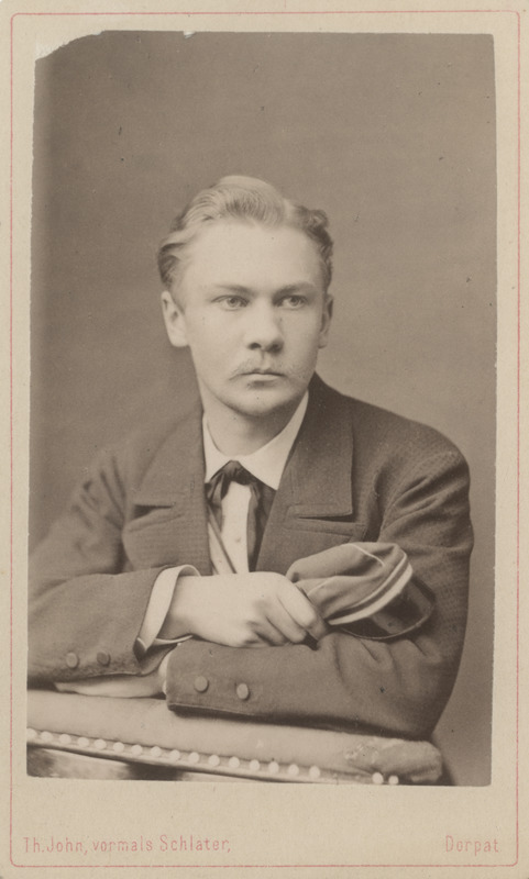 Korporatsioon "Estonia" liige parun Alexander Rosen, portreefoto