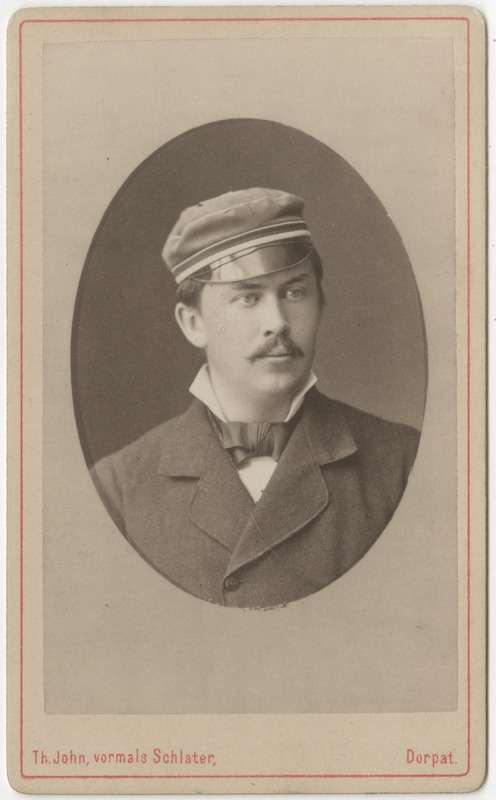 Korporatsioon "Estonia" liige Wilhelm Kentmann, portreefoto