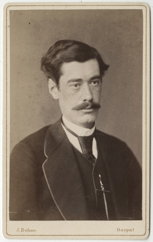 Korporatsioon "Estonia" liige Karl Speyer, portreefoto