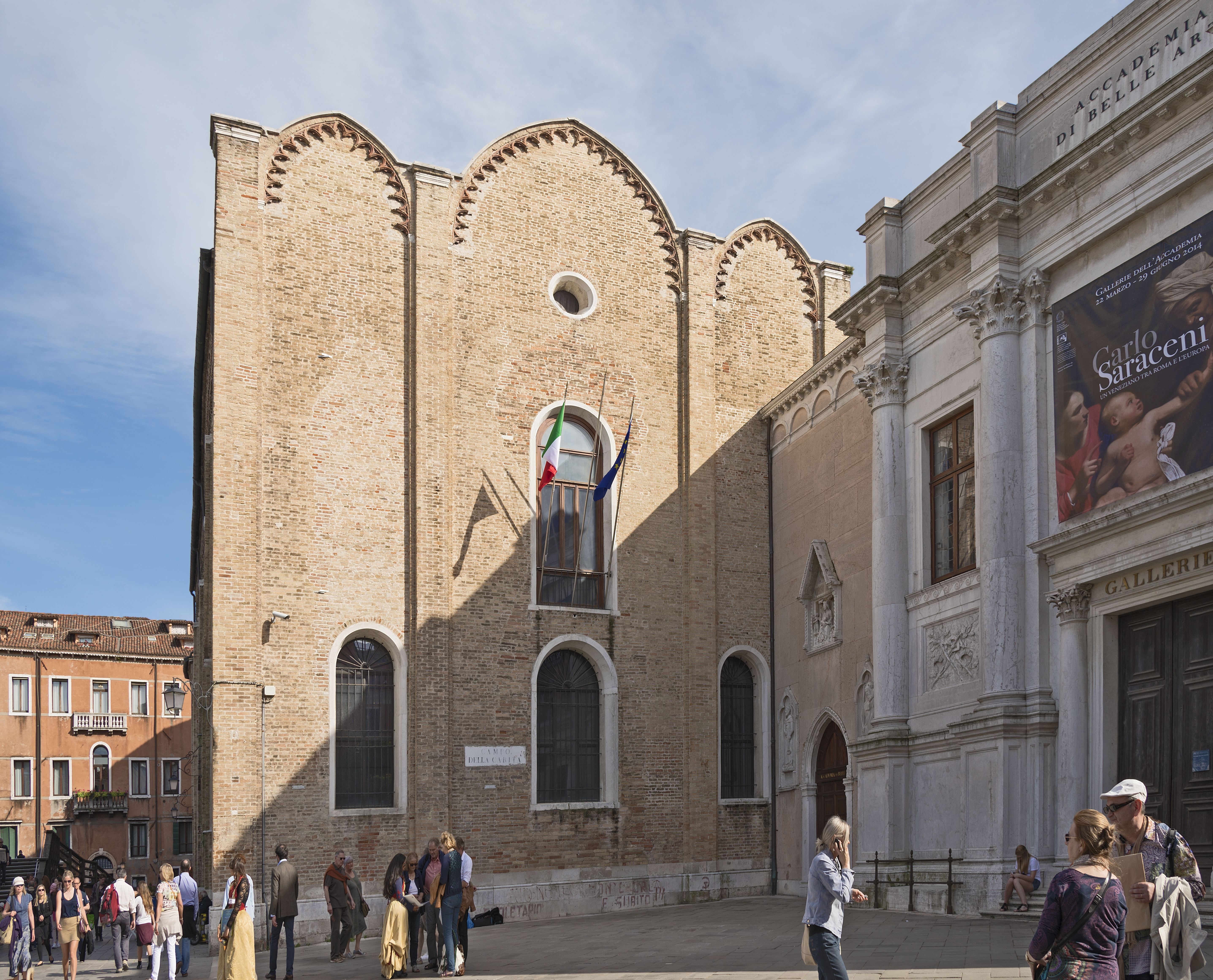 Carità (Venice) - Gothic facade of the former Santa Maria della Carità church — now a building of the Gallerie dell'Accademia, in Dorsoduro, Venice.