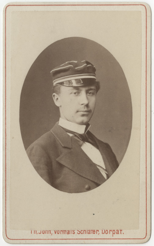 Korporatsioon "Estonia" liige Alexander von Baer, portreefoto