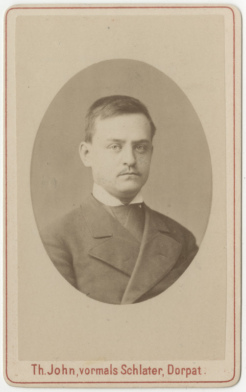 Korporatsioon "Estonia" liige vürst Johannes Schachowskoy, portreefoto