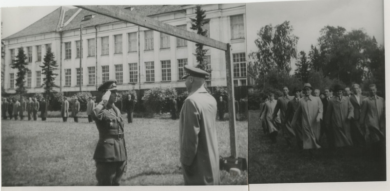 Kolonel V. Aaviste raport üliõpilaste riigikaitsekursuste käigust A. Traksmaale ja paraadmarss kursuse lõpus