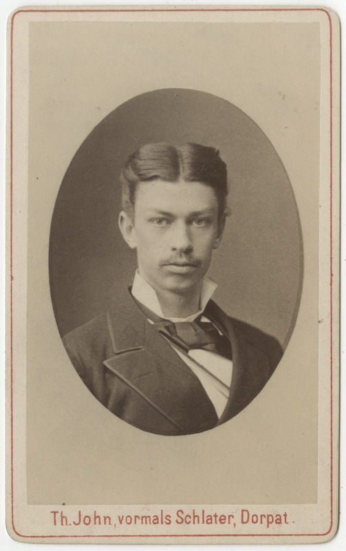 Korporatsioon "Estonia" liige Georg von Wenndrich, portreefoto