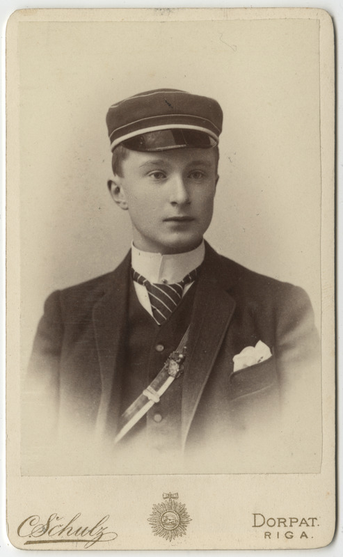 Korporatsiooni "Livonia" liige Friedrich von Samson-Himmelstjerna, portreefoto