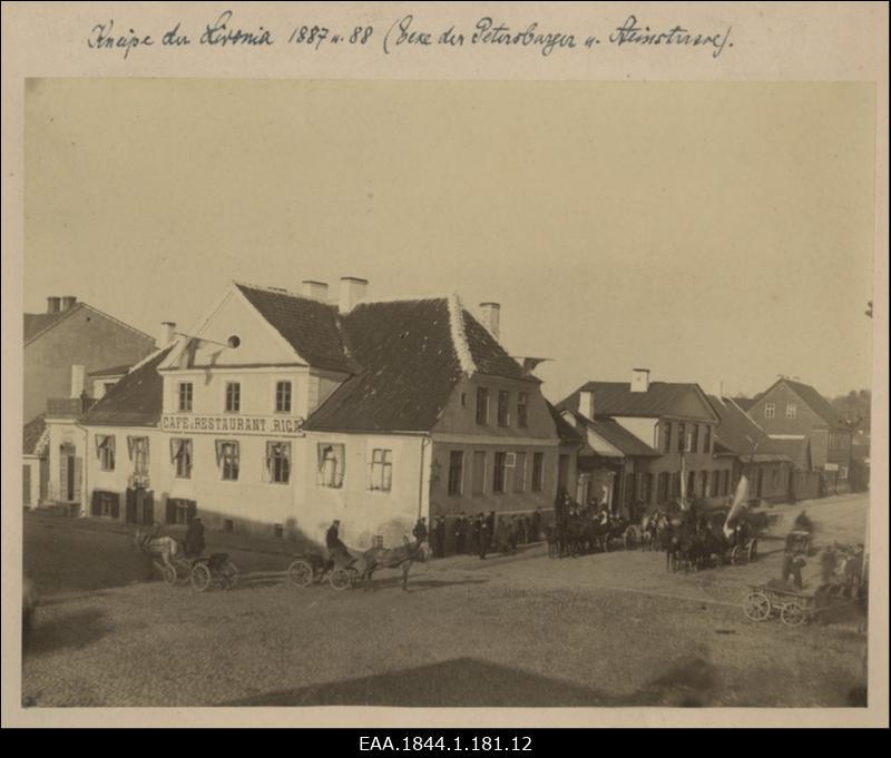 Kohvik ja restoran "Riga" Peterburi (Narva) ja Kivi tänava nurgal