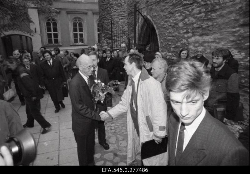 President Lennart Mere ametisse astumise tseremoonia Tallinna Toomkirikus.