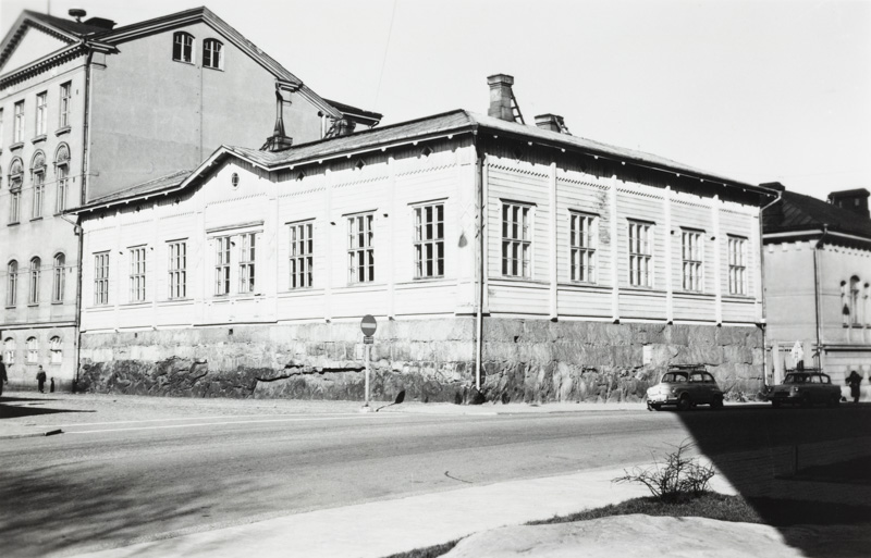 Koulukatu 8, Turku, Snellmanin kansakoulun tarkkailukoulurakennus vuona 1965.; yleiskuva