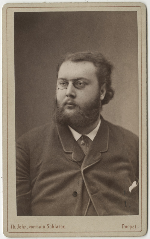 Korporatsioon "Estonia" liige Karl Mickwitz, portreefoto