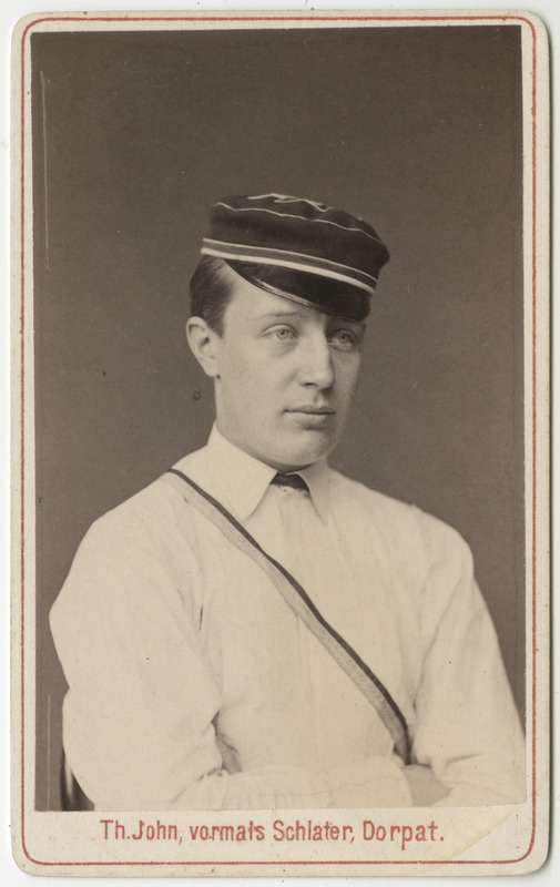 Korporatsioon "Estonia" liige parun Alexis von der Pahlen, portreefoto