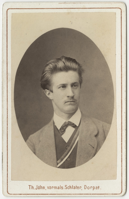 Korporatsiooni "Livonia" liige Eduard von Bergmann, portreefoto