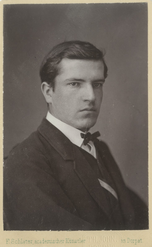 Korporatsioon "Estonia" liige Bernhard (Boris) Weisse, portreefoto