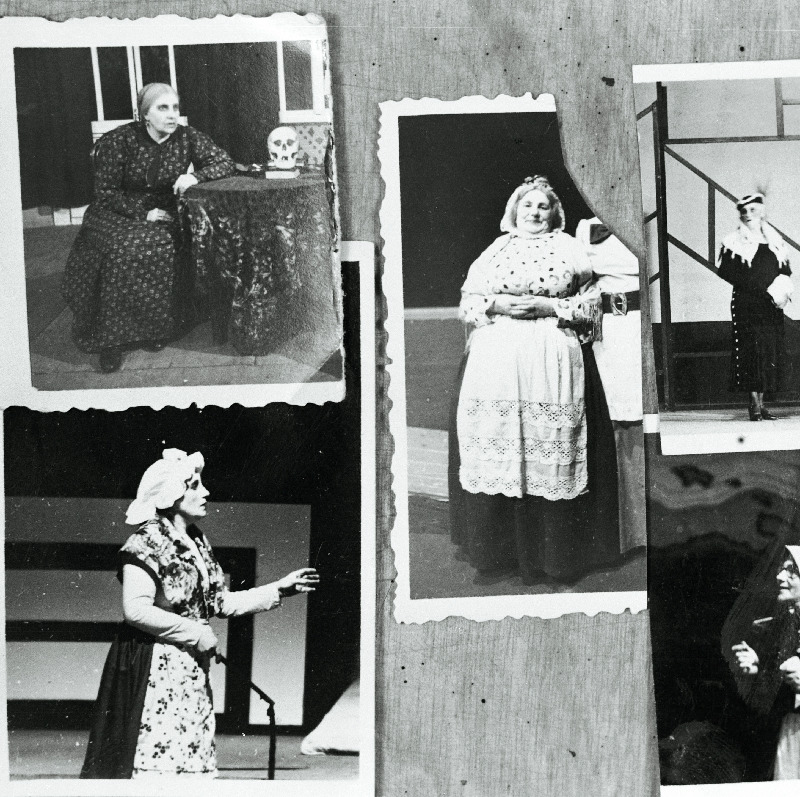 Reproduktsioonid näitleja Anna Tamme osatäitmistest.