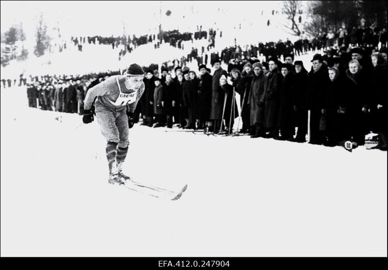 NSV Liidu suusatamise meistrivõistluste ajal Otepääl.