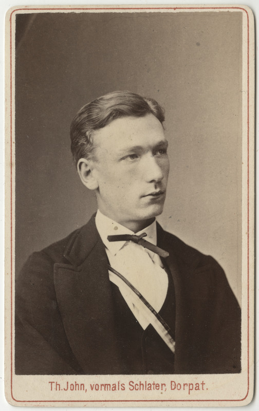 Korporatsioon "Estonia" liige Karl Leidig, portreefoto