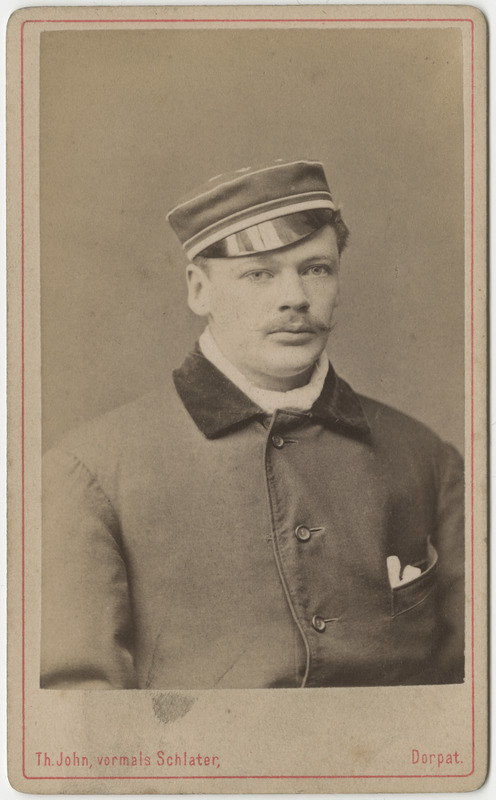 Korporatsiooni "Estonia" liige Hans Otto von Wilcken, portreefoto
