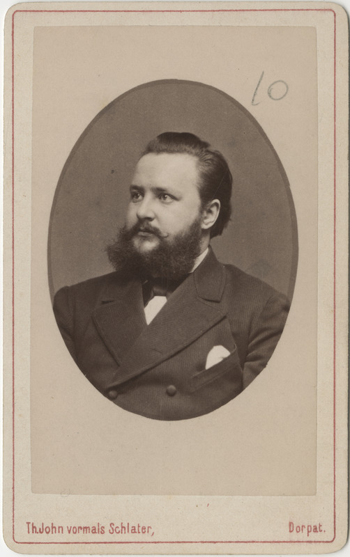 Korporatsiooni "Livonia" liige Albert von Wolffeldt, portreefoto