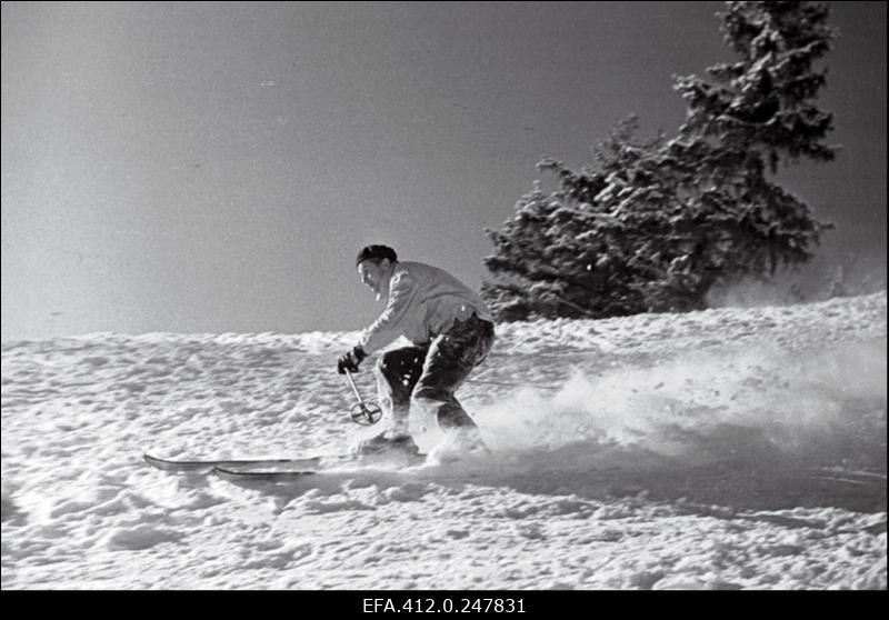 NSV Liidu suusatamise meistrivõistluste ajal Otepääl.