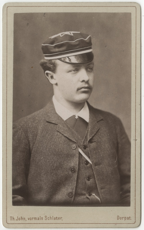 Korporatsioon "Estonia" liige Ernst Hoffmann, portreefoto