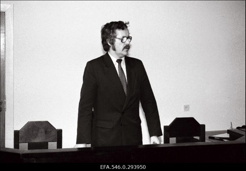 Kohtuistung Läänemaa Vabatahtlike Jäägerkompanii ülema Asso Kommeri üle.