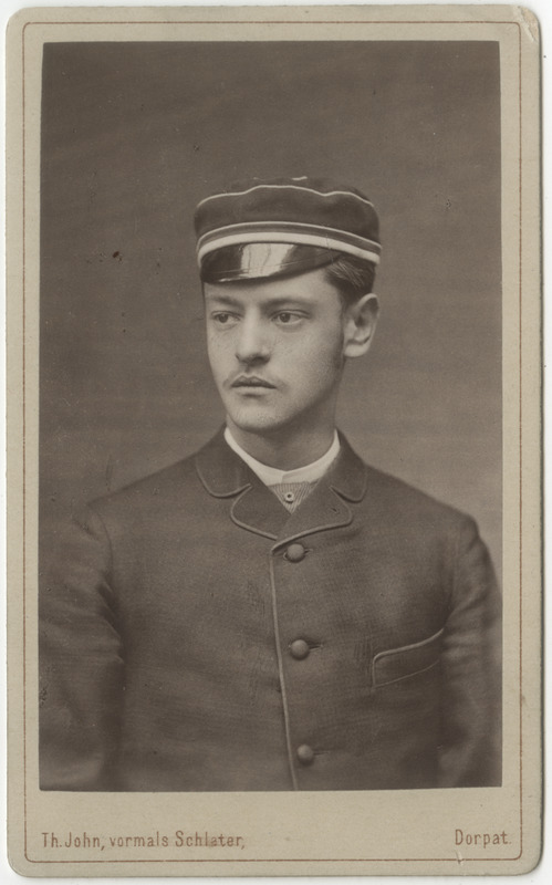 Korporatsioon "Estonia" liige parun Alexander Stael von Holstein, portreefoto