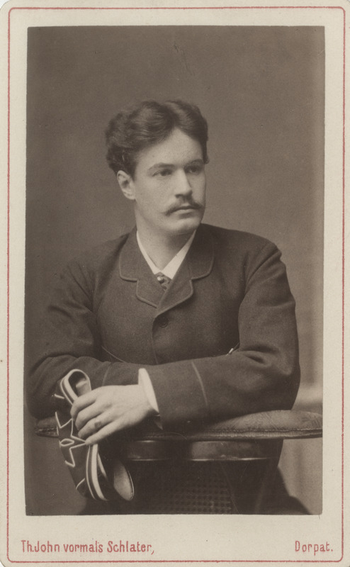 Korporatsioon "Estonia" liige Oskar von Wahl, portreefoto