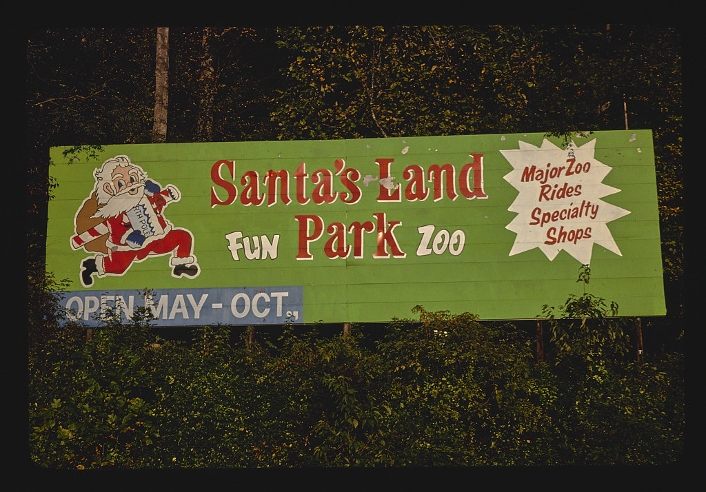 Santa's Land billboard, Route 19, Maggie Valley, North Carolina (LOC)