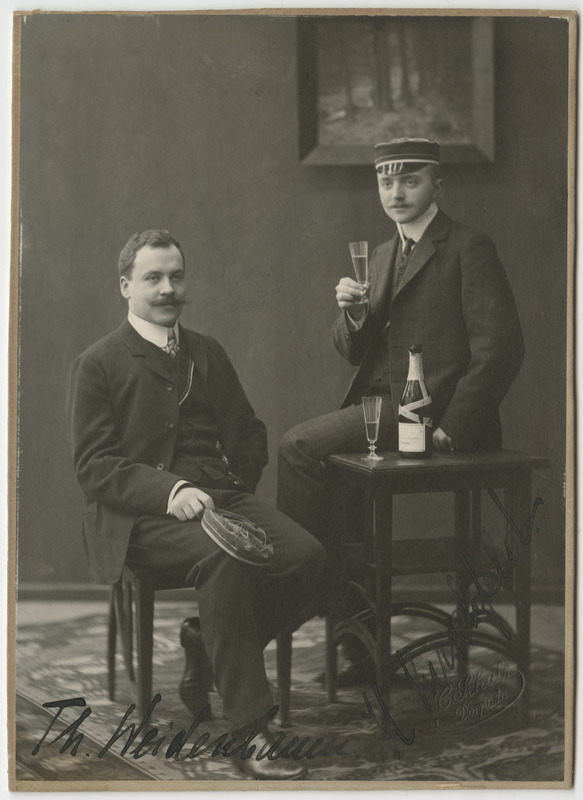 Korporatsiooni "Livonia" liikmed Johannes Kirschfeld ja tema akadeemiline isa Theodor Weidenbaum