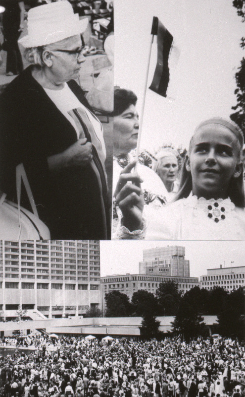 ESTO (ülemaailmsed eesti kultuuripäevad) Torontos.Fotomontaaž avamisest.