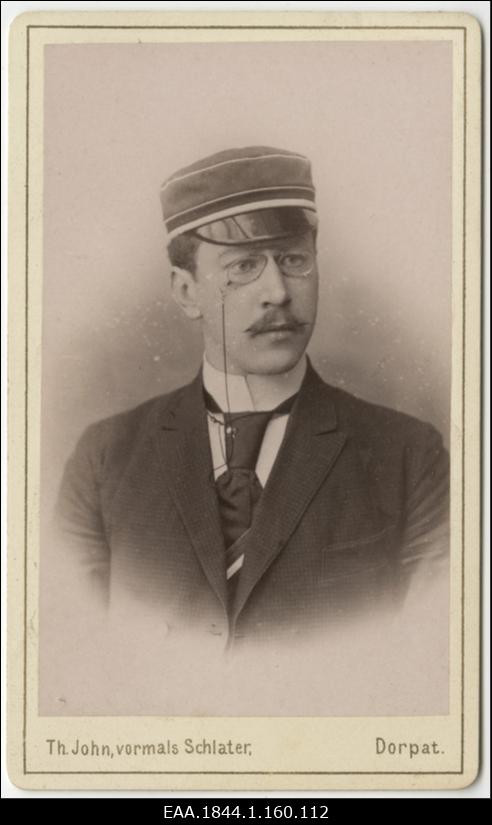 Korporatsiooni "Livonia" liige Georg von Freymann, portreefoto