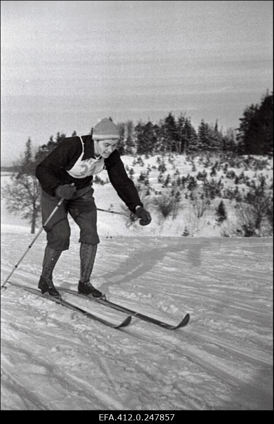 NSV Liidu suusatamise meistrivõistluste ajal Otepääl.