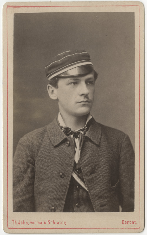 Korporatsioon "Estonia" liige Walter Schnell, portreefoto